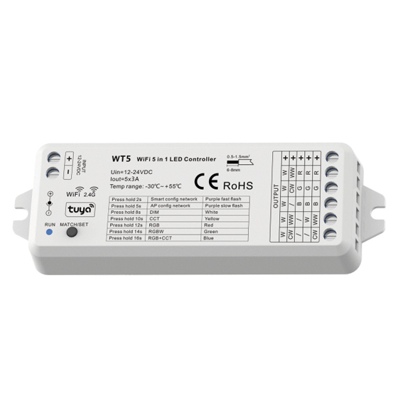 FILUX F2878 CONTROLADOR WM5 12-24VDC  3A*5CH RGBW 